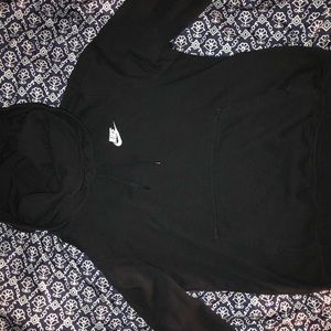 Black nike funnel neck hoodie